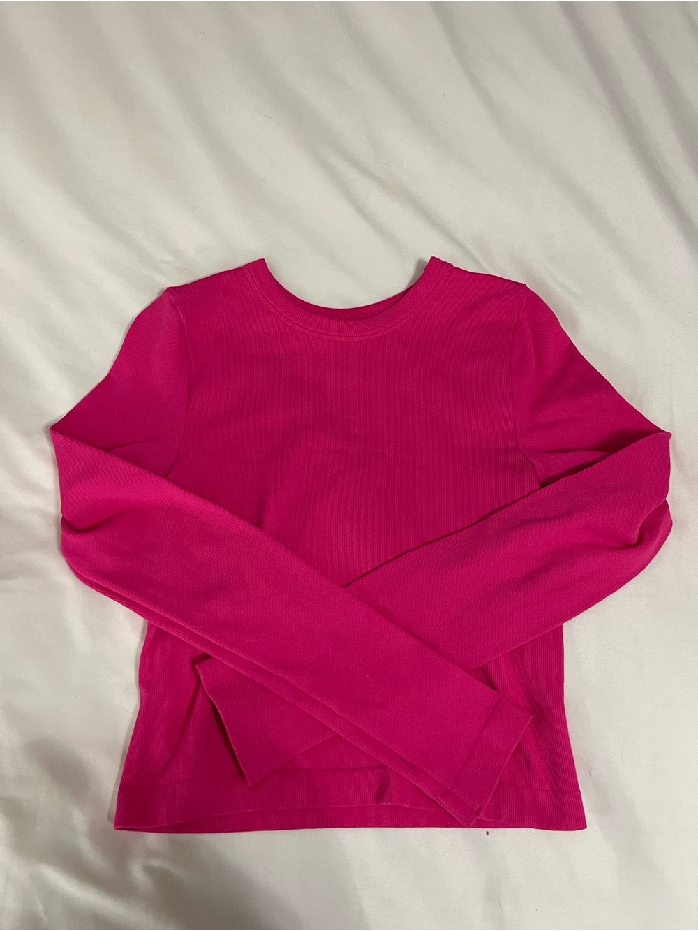 Hot pink ribbed long sleeve!